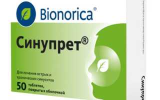 Синупрет — инструкция и цена