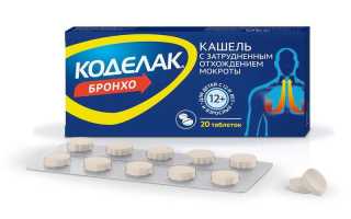 Коделак — инструкция и цена