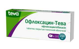 Офлоксацин — инструкция и цена