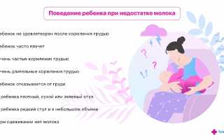 Что делать, если ребенок не наедается грудным молоком?