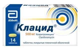 Клацид — инструкция и цена