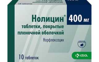 Нолицин — инструкция и цена