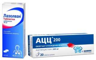 Можно ли принимать Лазолван и АЦЦ одновременно?