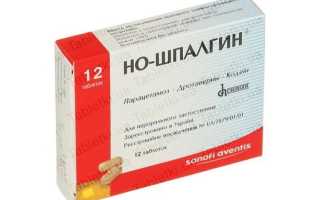Но-шпалгин — инструкция и цена