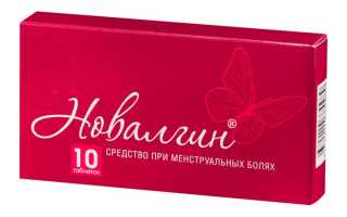 Новалгин — инструкция и цена