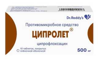 Ципролет — инструкция и цена